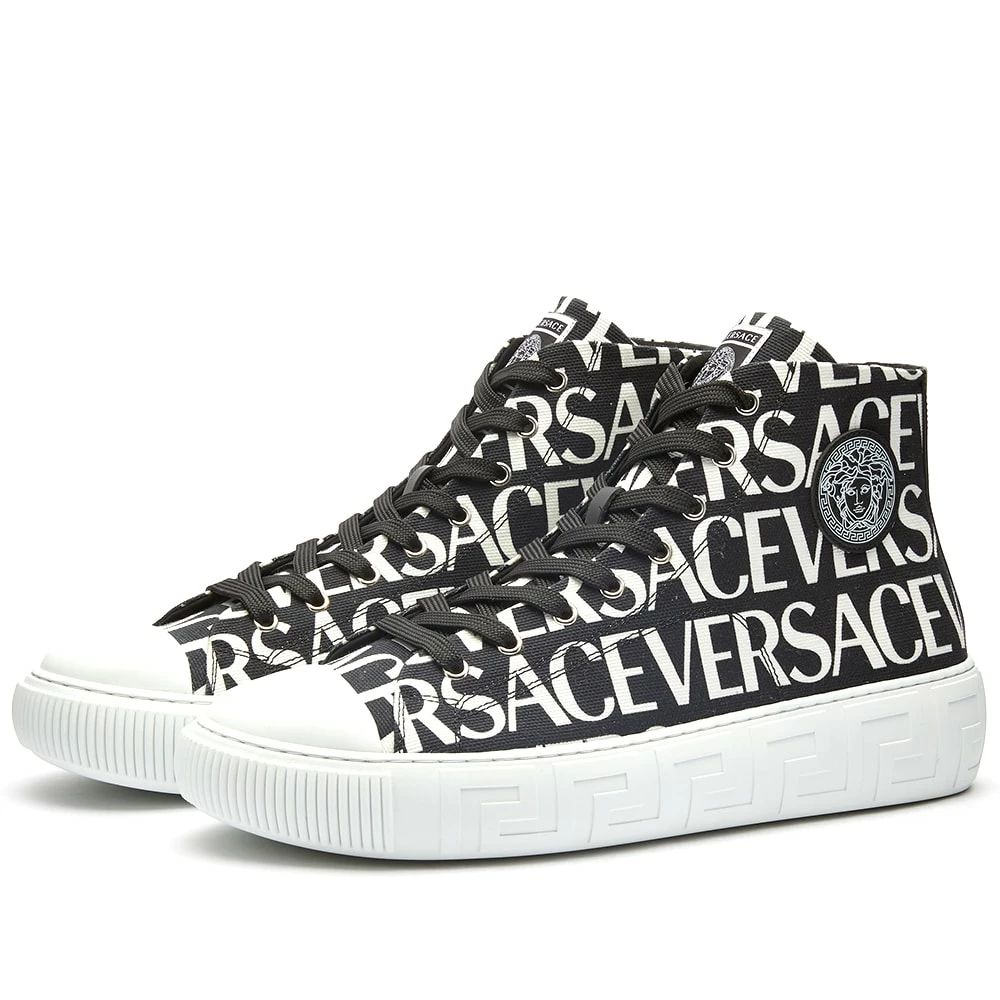 Versace Monogam High Top Sneaker 1 Versace Monogam High Top Sneaker