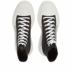 Alexander McQueen Tread Slick Canvas High Top Logo Sneaker 10 Alexander McQueen Tread Slick Canvas High Top Logo Sneaker -Luxury Sneakers Shop 02 12 2021 AJ 604254W4MV2 1070 5 1