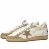 Golden Goose Ball Star Suede Toe Shearling Lined Leather Sne