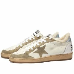 Golden Goose Ball Star Suede Toe Shearling Lined Leather Sne