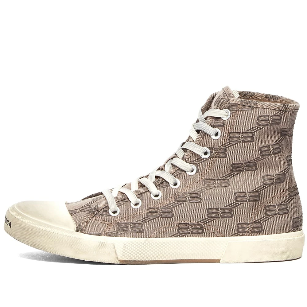 Balenciaga Paris High All-Over Logo Canvas Sneaker 2 Balenciaga Paris High All-Over Logo Canvas Sneaker - Image 2