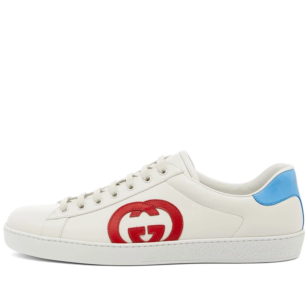 Gucci Contrast GG Patch New Ace Leather Sneaker 2 Gucci Contrast GG Patch New Ace Leather Sneaker - Image 2