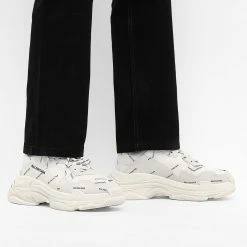 Balenciaga All Over Logo Triple S Sneaker -Luxury Sneakers Shop 27 04 2021 GH 536737 W2FA1 9010 m6 1